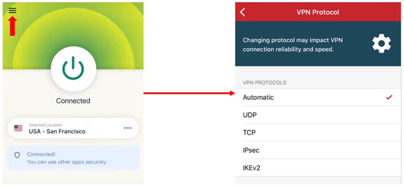 ExpressVPN Protcol Setting