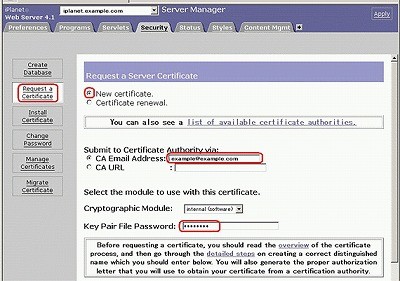 SSLサーバ証明書のクロストラスト。CSRファイル作成方法IPlanet4 CSRファイルデータ生成